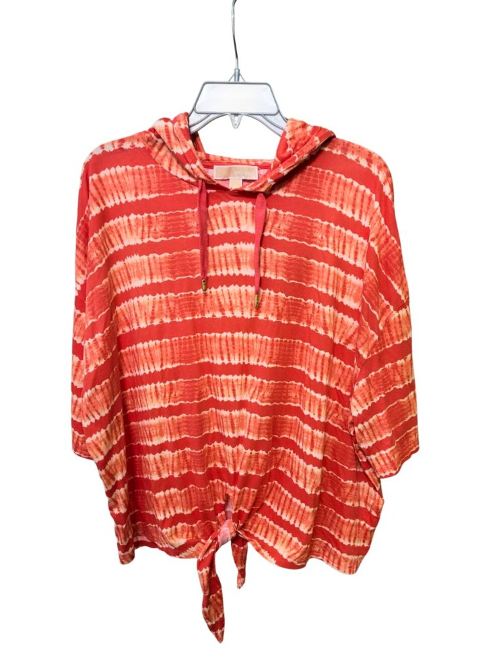 Michael Kors Tie-Dye Tie-Hem Hooded Top | XL